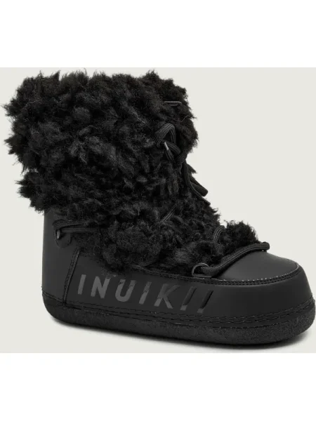 INUIKII Bocanci MOUNTAIN TEDDY | shearling negru