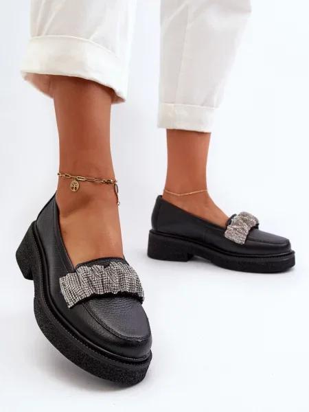 Kožené mokasíny Zazoo černé