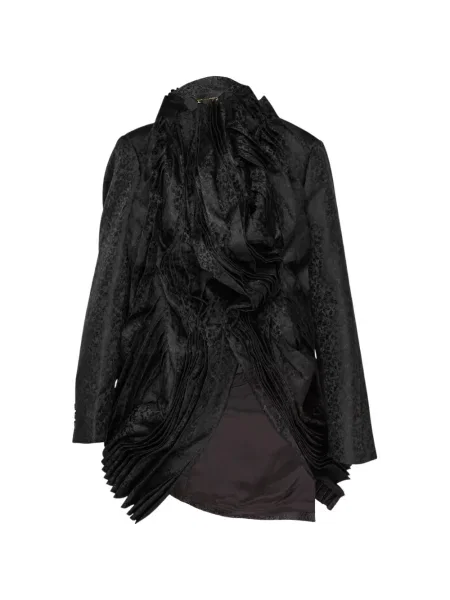 Geacă Comme Des Garçons cu model floral din jacard negru
