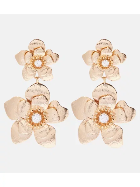 Cercei Self-portrait cu model floral auriu