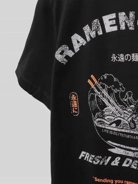 T-shirt o kroju regular fit z czystej bawełny S.oliver Red Label czarna