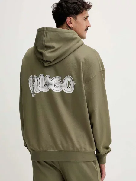 HUGO Blue mikina Nyrohood modrá