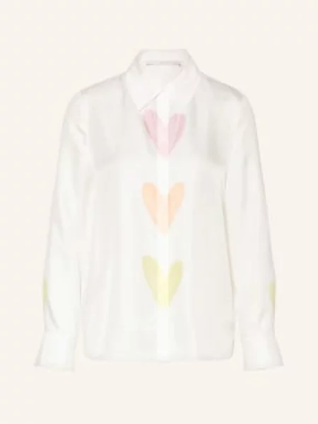 Herzen's Angelegenheit Bluzka Koszulowa Z Jedwabiu weiss