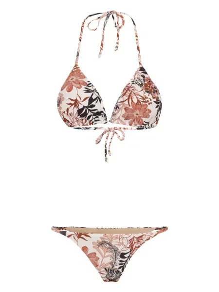 Bikini Amir Slama cu model floral cu imagine alb