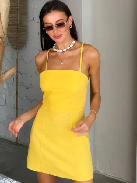 Платье мини Lilove желтое