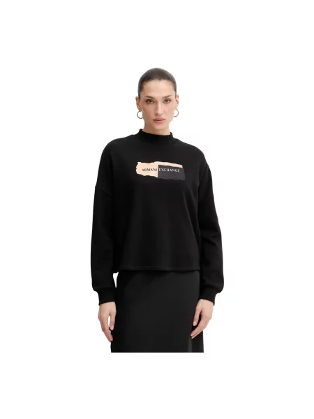Bluza Armani Exchange z nadrukiem czarna