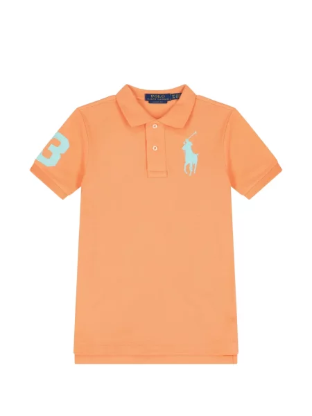 Koszulka polo dziecięca Polo Ralph Lauren pomarańczowa