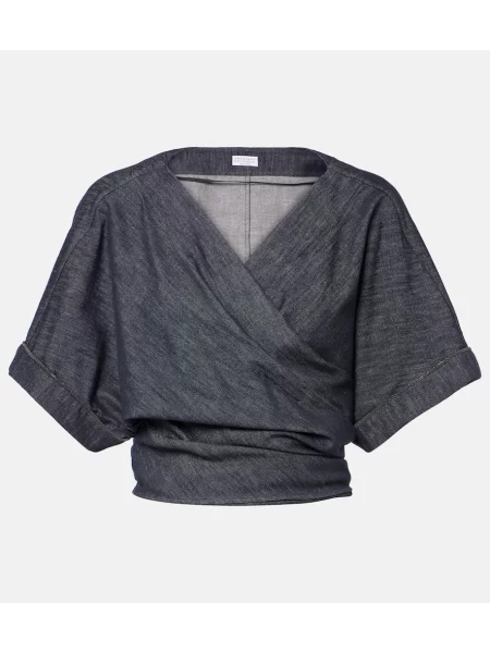 Tricou Brunello Cucinelli albastru