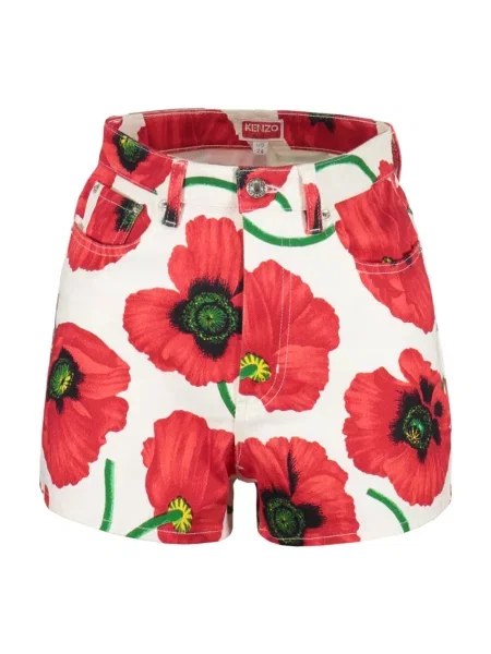 Wielobarwność szorty jeansowe Kenzo z nadrukiem