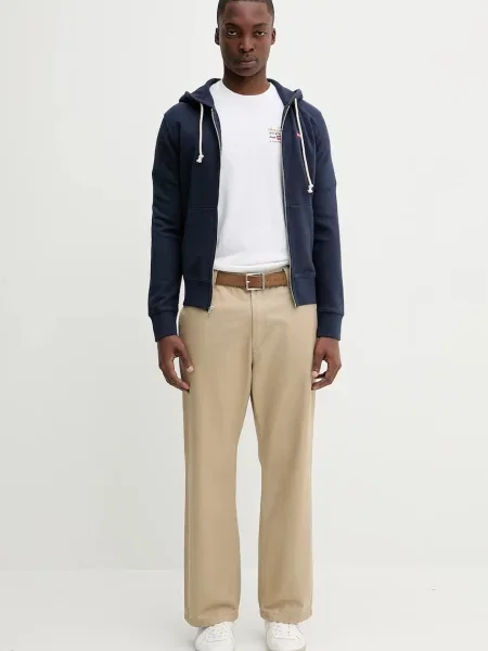 Levi's bluza granatowy z kapturem gładka