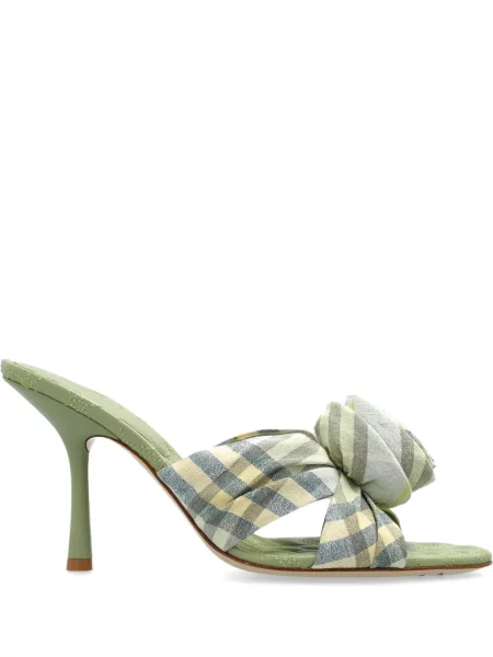 Papuci tip mules Burberry verde