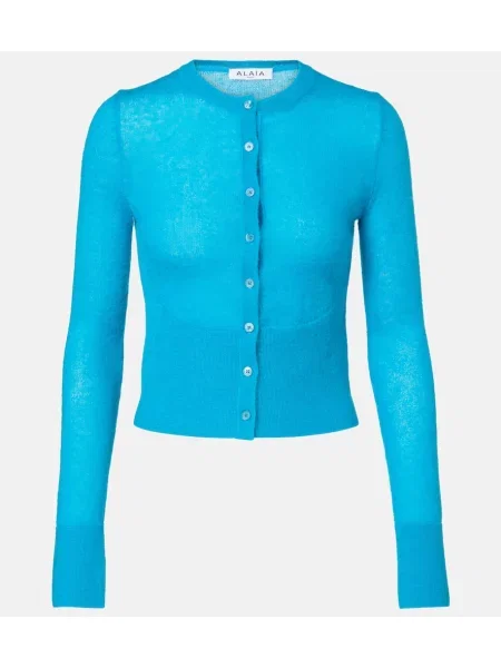 Cardigan Alaïa de lână albastru