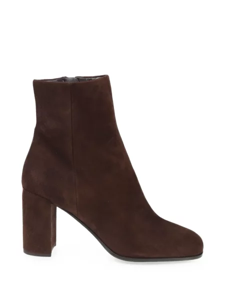 Botine Prada din piele de căprioară maro