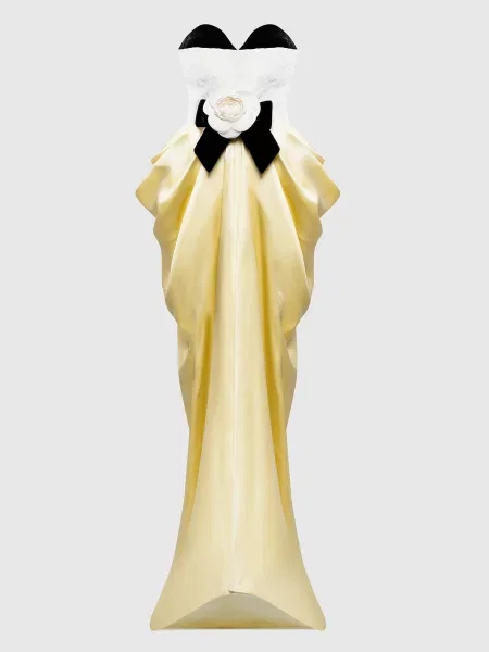 Сукня-бюстьє з аплікацією Richard Quinn жовта