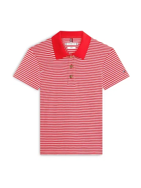 TOMMY HILFIGER Póló piros fehér