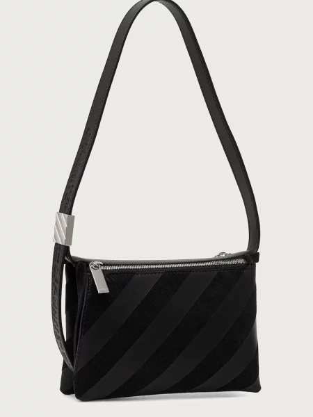 Geantă shopper Off-white din piele alb