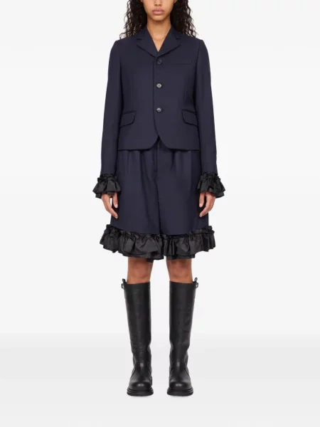 Pantaloni scurți Comme Des Garçons cu volane albastru