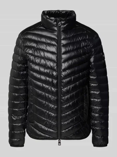 Kurtka pikowana o kroju regular fit z detalami z siateczki Tom Tailor czarna