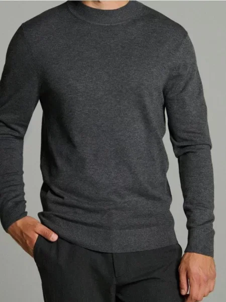 Sinsay rolák v basic stylu šedá