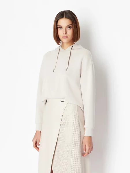 Худі Armani Exchange віскоза/поліестер бежевий