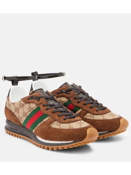 Semišové tenisky Gucci hnědé