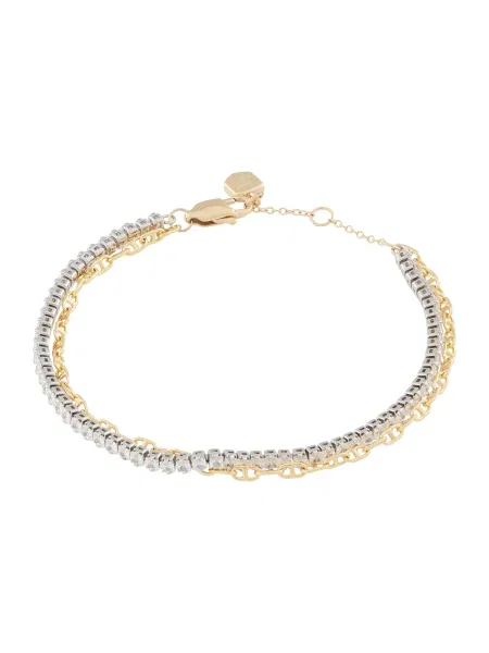 FOSSIL Retiazka HERITAGE / strieborná zlatá