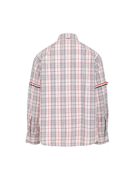 Koszula Thom Browne w kratę popelinowa