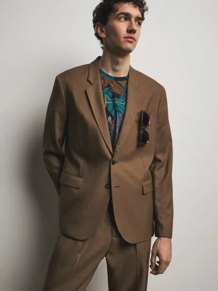 Medicine marynarka wełniana brązowa