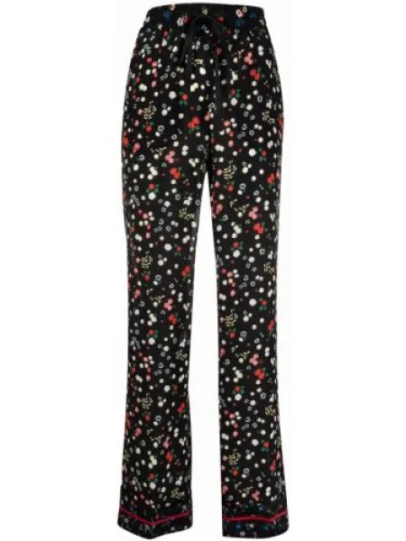 Talie pantaloni Red Valentino cu model floral cu imagine negru