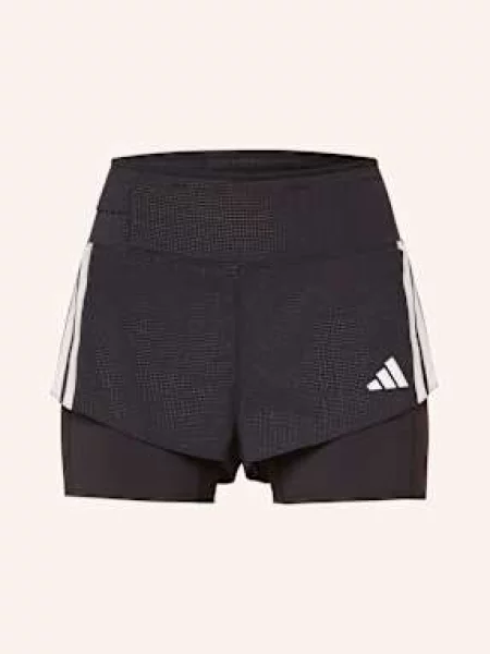 Adidas Szorty Do Biegania 2 W 1 Adizero schwarz czarne