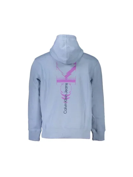 Bluza z kapturem Calvin Klein niebieska