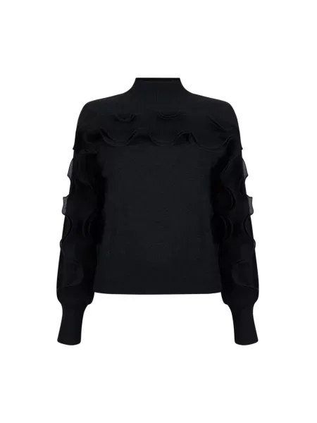 Sweter Jansen Amsterdam z falbankami szary