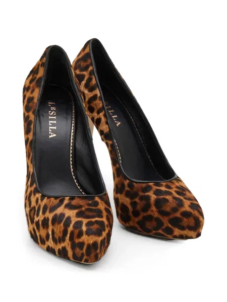 Pantofi cu toc Le Silla cu platformă cu imagine cu model leopard maro