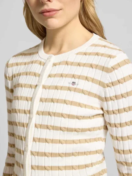 Kardigan rozpinany z dodatkiem bawełny Gant