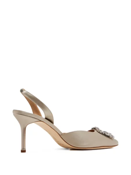 Pantofi cu toc Manolo Blahnik gri