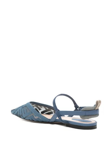 Pantofi cu toc Fendi slingback albastru