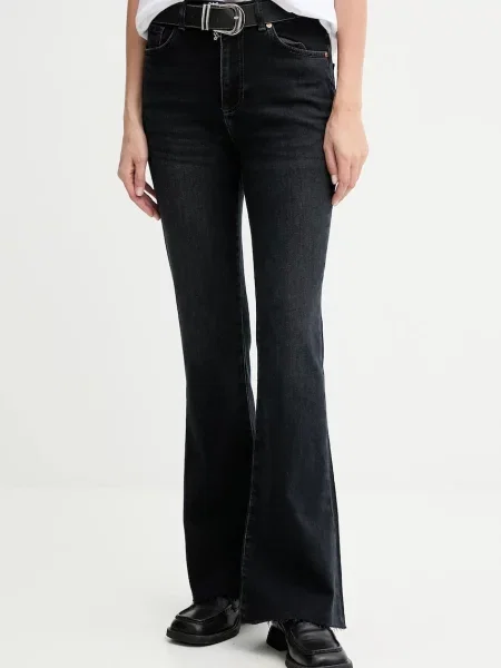 Дънки AllSaints MAISIE с висока талия черно