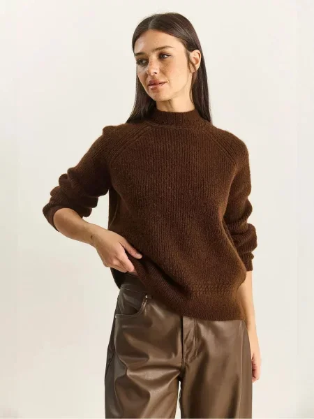 Bianco Lucci Pulover Pullover tamno smeđa