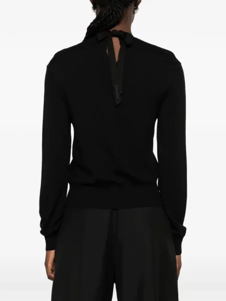 Pulover Lanvin cu decolteu rotund negru
