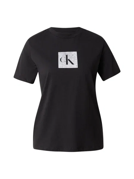Calvin Klein Jeans Tricou gri deschis negru