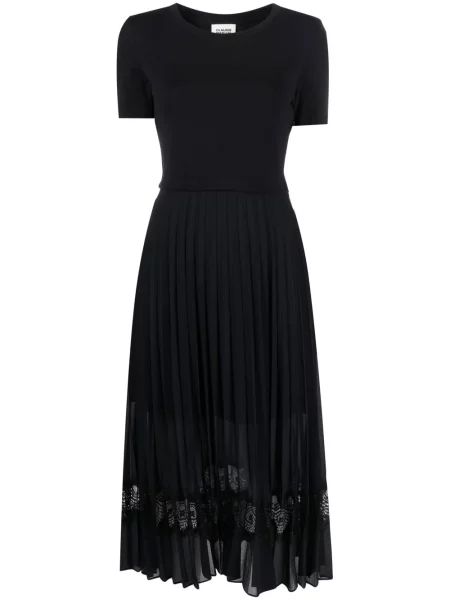 Rochie mini Claudie Pierlot plisată scurtă de costum albastru