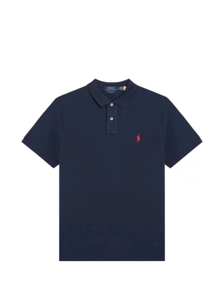 Tricou polo Polo Ralph Lauren cu dungi cu autograf negru