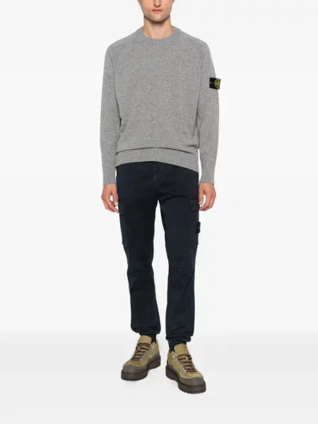 Pantaloni cargo Stone Island cu strasuri albastru