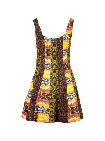 Rochie mini Desigual cu imagine cu imprimeu abstract galben