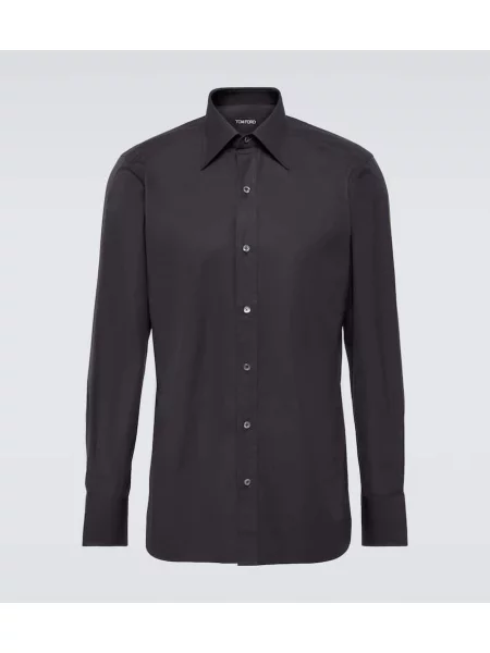 Srajca Tom Ford poplin črna