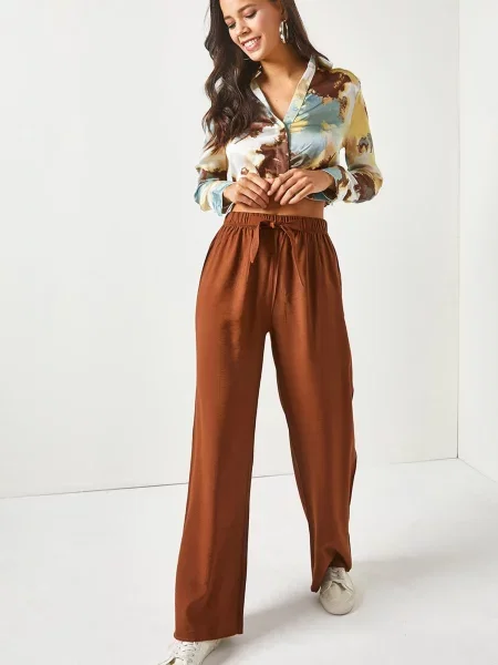 Olalook Pantaloni castaniu