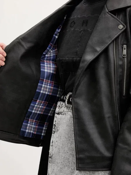Tommy Jeans Рокерско яке черно