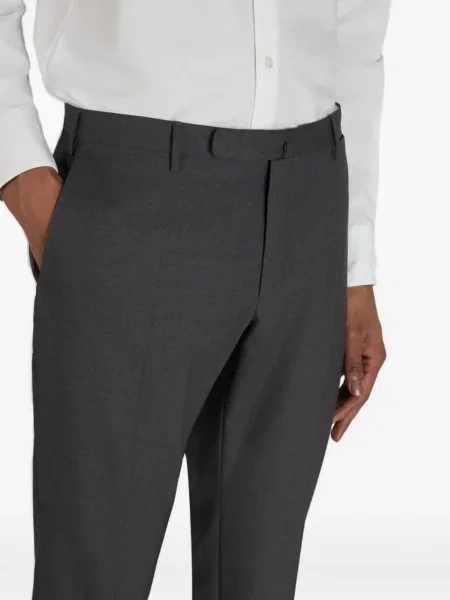 Pantaloni Incotex de lână conici gri