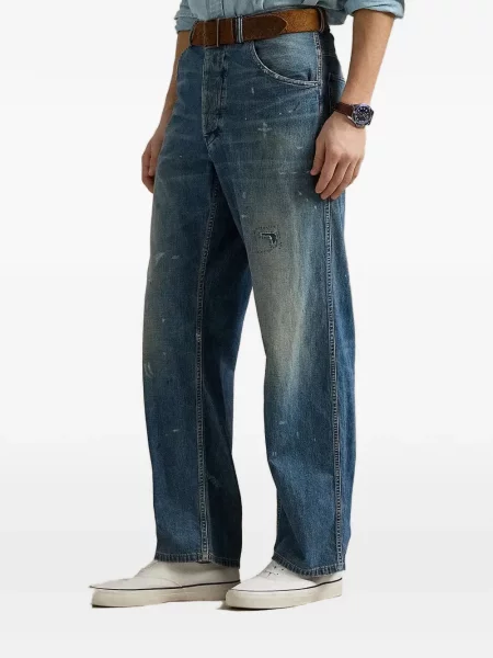 Odgovarati majica Polo Ralph Lauren s čipkom s izlizanim efektom zelena