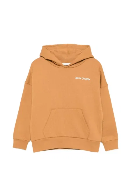 Bluza z kapturem dziecięca Palm Angels brązowa